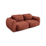 Divano Letto 2 Posti Rosso Contenitore di Apertura a Libro 266x121 cm, Reclinabile - Golgi