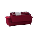 Divano Letto 2 Posti Rosso Sfoderabile Contenitore 185x95 cm, di Apertura a Ribalta Made in Italy - Seui
