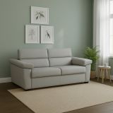 Divano letto 2 posti Seui, 185x95 h100 cm, Grigio chiaro