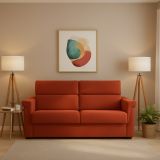 Divano letto 2 posti Tenna, 185x95 h100 cm, Arancione