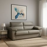Divano letto 2 posti tortora 205x95cm - Fisciano