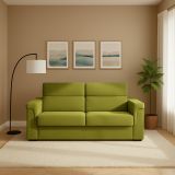 Divano letto 2 posti verde 205x95cm - Brusasco
