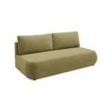 Divano Letto 2 Posti Verde Chiaro Contenitore Cuscini Sfoderabili 210x106 cm, Reclinabile - Brugnato