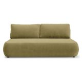 Divano Letto 2 Posti Verde Chiaro Contenitore Cuscini Sfoderabili 210x106 cm, Reclinabile - Brugnato