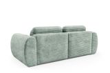 Divano Letto 2 Posti Verde Chiaro Contenitore di Apertura a Libro 266x121 cm, Reclinabile - Golgi