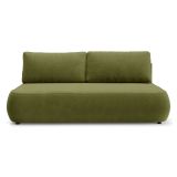 Divano Letto 2 Posti Verde Contenitore Cuscini Sfoderabili 210x106 cm, Reclinabile - Brugnato