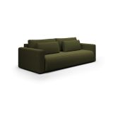 Divano Letto 2 Posti Verde Contenitore di Apertura a Libro 240x105 cm, Reclinabile - Erbezzo