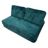 Divano Letto 2 Posti Verde Petrolio Reclinabile Apertura a Ribalta 150x100x80 h cm, Posti a Sedere 2 - Albayz