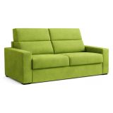 Divano Letto 2 Posti Verde Sfoderabile Contenitore 180x95 cm, di Apertura a Ribalta Made in Italy - None