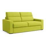 Divano Letto 2 Posti Verde Sfoderabile Contenitore 200x95 cm, di Apertura a Ribalta Made in Italy - Sonico