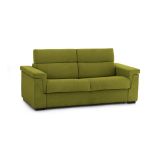 Divano Letto 2 Posti Verde Sfoderabile Contenitore 205x95 cm, di Apertura a Ribalta Made in Italy - Biscossi