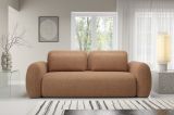 Divano Letto 3 Posti Arancione Contenitore di Apertura a Libro 266x121 cm, Reclinabile - Sessame