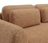 Divano Letto 3 Posti Arancione Contenitore di Apertura a Libro 266x121 cm, Reclinabile - Sessame