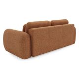 Divano Letto 3 Posti Arancione Contenitore di Apertura a Libro 266x121 cm, Reclinabile - Sessame