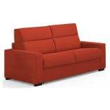 Divano Letto 3 Posti Arancione Sfoderabile Contenitore 220x95 cm, Lavabile Made in Italy - Quindici