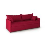 Divano letto 3 posti Avellana, 205x86 h80 cm, Rosso