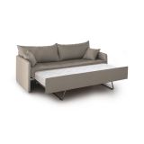 Divano letto 3 posti Avellana, 205x86 h80 cm, Tortora