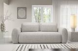 Divano Letto 3 Posti Beige Chiaro Contenitore di Apertura a Libro 266x121 cm, Reclinabile - Sessame