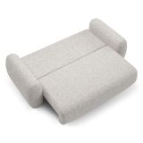 Divano Letto 3 Posti Beige Chiaro Contenitore di Apertura a Libro 266x121 cm, Reclinabile - Sessame