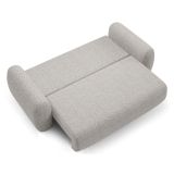 Divano Letto 3 Posti Beige Contenitore di Apertura a Libro 266x121 cm, Reclinabile - Sessame