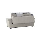 Divano Letto 3 Posti Beige Sfoderabile Contenitore 225x95 cm, Lavabile Made in Italy - Trino