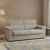 Divano letto 3 posti Benedetto, 225x95 h100 cm, Beige