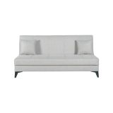 Divano Letto 3 Posti Bianco Contenitore di Apertura Click-clack 185x78 cm, Lavabile - Caneva