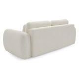 Divano Letto 3 Posti Bianco Crema Contenitore di Apertura a Libro 266x121 cm, Reclinabile - Sessame