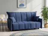 Divano letto 3 posti blu 190x90cm - Ardis