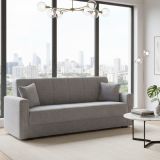 Divano letto 3 posti grigio 212x80cm - Ambrogino