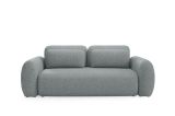 Divano Letto 3 Posti Grigio Cenere Contenitore di Apertura a Libro 266x121 cm, Reclinabile - Sessame
