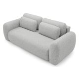 Divano Letto 3 Posti Grigio Chiaro Contenitore di Apertura a Libro 266x121 cm, Reclinabile - Sessame
