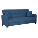 Divano Letto 3 Posti Grigio Chiaro Contenitore di Apertura Click-clack 211x92 cm, Lavabile - Novalesa
