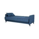 Divano Letto 3 Posti Grigio Chiaro Contenitore di Apertura Click-clack 211x92 cm, Lavabile - Novalesa