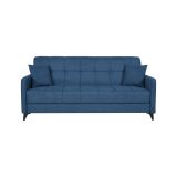 Divano Letto 3 Posti Grigio Chiaro Contenitore di Apertura Click-clack 211x92 cm, Lavabile - Novalesa