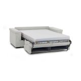 Divano Letto 3 Posti Grigio Chiaro Sfoderabile Contenitore 225x95 cm, Lavabile Made in Italy - Benedetto