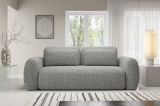 Divano Letto 3 Posti Grigio Contenitore di Apertura a Libro 266x121 cm, Reclinabile - Sessame