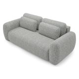 Divano Letto 3 Posti Grigio Contenitore di Apertura a Libro 266x121 cm, Reclinabile - Sessame