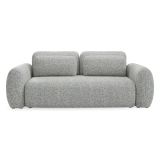 Divano Letto 3 Posti Grigio Contenitore di Apertura a Libro 266x121 cm, Reclinabile - Sessame