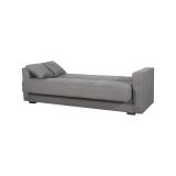 Divano Letto 3 Posti Grigio Contenitore di Apertura Click-clack 214x80 cm, Lavabile - Giaveno