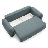 Divano Letto 3 Posti Grigio Scuro Contenitore di Apertura a Libro 266x121 cm, Reclinabile - Sessame