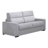 Divano Letto 3 Posti Grigio Sfoderabile Contenitore 220x95 cm, Lavabile Made in Italy - Marcon