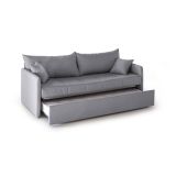 Divano Letto 3 Posti Grigio Sfoderabile Lavabile 205x86 cm, Letto Estraibile Materasso Incluso Made in Italy - Avellana