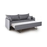 Divano Letto 3 Posti Grigio Sfoderabile Lavabile 205x86 cm, Letto Estraibile Materasso Incluso Made in Italy - Avellana