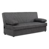 Divano Letto 3 Posti Marrone Contenitore Reclinabile 181x81 cm, Cuscini Inclusi - Apicella