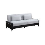 Divano letto 3 posti nero e bianco 207x92cm - Belluno