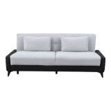 Divano letto 3 posti nero e bianco 207x92cm - Belluno