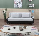 Divano letto 3 posti nero e bianco 207x92cm - Belluno
