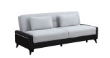Divano letto 3 posti nero e bianco 207x92cm - Belluno