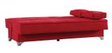 Divano letto 3 posti rosso 190x87cm - Andrey